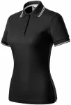 Klassisches Poloshirt für Damen, schwarz