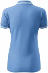 Kontrast-Poloshirt für Damen, Himmelblau