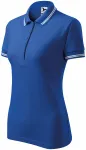 Kontrast-Poloshirt für Damen, königsblau