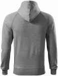 Kontrastiertes Herren-Sweatshirt mit Kapuze, dunkelgrauer Marmor