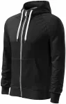 Kontrastiertes Herren-Sweatshirt mit Kapuze, schwarz