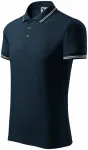 Kontrastiertes Poloshirt für Herren, dunkelblau