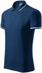 Kontrastiertes Poloshirt für Herren, Mitternachtsblau