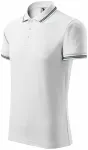 Kontrastiertes Poloshirt für Herren, weiß