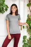 Damen-T-Shirt aus strukturierter Bio-Baumwolle