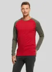 Herren Kontrast T-Shirt mit langen Ärmeln Herren Kontrast T-Shirt mit langen Ärmeln