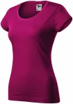 Slim Fit Damen T-Shirt mit rundem Halsausschnitt, fuchsie