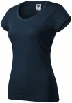 Slim Fit Damen T-Shirt mit rundem Halsausschnitt, dunkelblau