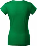Slim Fit Damen T-Shirt mit V-Ausschnitt, Grasgrün