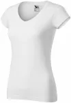 Slim Fit Damen T-Shirt mit V-Ausschnitt, weiß