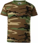 T-Shirt der Camouflage-Kinder, Tarnung braun
