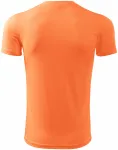 T-Shirt mit asymmetrischem Ausschnitt, Neon Mandarine