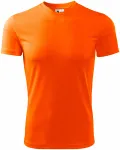 T-Shirt mit asymmetrischem Ausschnitt, neon orange