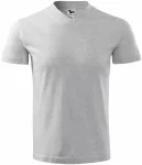 T-Shirt mit kurzen Ärmeln, mittleres Gewicht, hellgrauer Marmor