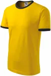 Unisex kontrast T-Shirt, gelb
